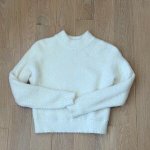 Bailey 44 Cream Fuzzy Turtleneck Sweater